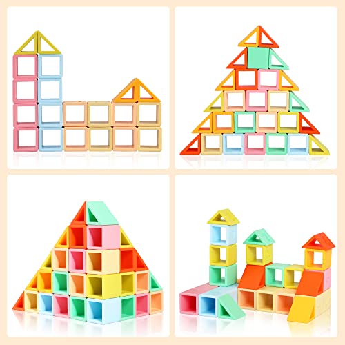 5 in 1 Montessori Silicone Building Blocks Rainbow Stacker Soft