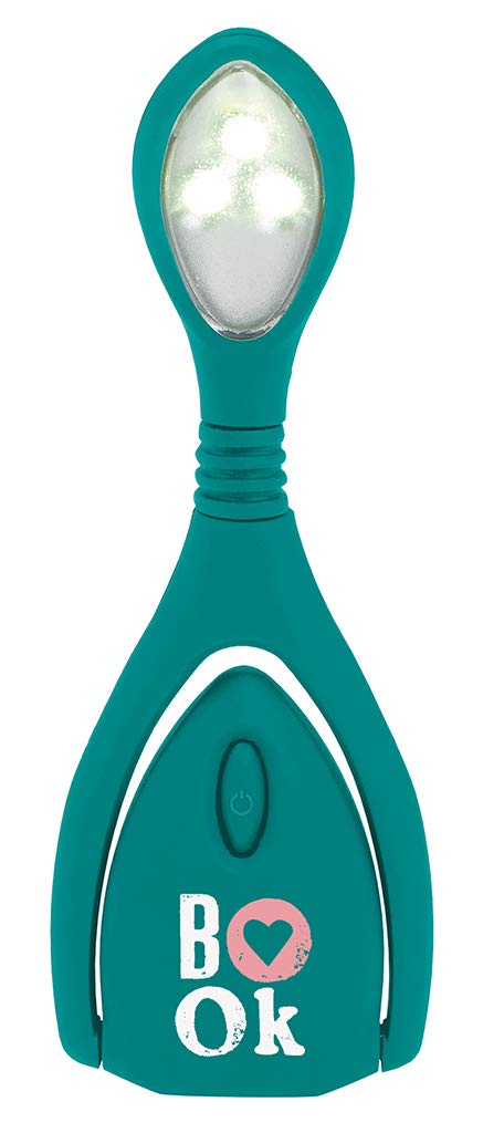 moses. libri_x Lumi® Plus Book Reading Light with Continuous Dimmer for Reading in the Dark LED Reading Lamp in Turquoise