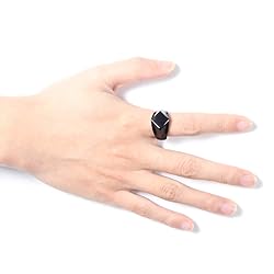 MYNENEY Stainless Steel Square Shape Signet Style