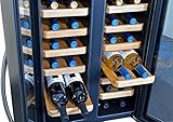 NewAir AW-321ED 32 Bottle Dual Zone Thermoelectric Wine Cooler, Stainless Steel & Black