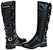 Women's Riding Boots Lace Up Back Strap Winter Shoes