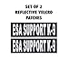 Doggie Stylz Set of 2 Reflective ESA Support K-9 Removable Patches with Hook Backing for Working Dog Harnesses & Vests. Durable and Interchangeable - Comes in 3 Sizes Small, Medium and Large