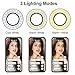 QIAYA Selfie Ring Light with Tripod Stand and Phone Holder Circle LED Lights for Photo Photography Vlogging Video Make Up Live Steaming