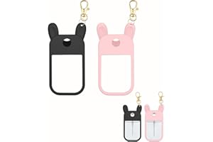 Silicone Case Compatible with Touchland Hand Sanitizer Spray, 2pcs Protective Case with Keychain for Power Mist and Glow Mist