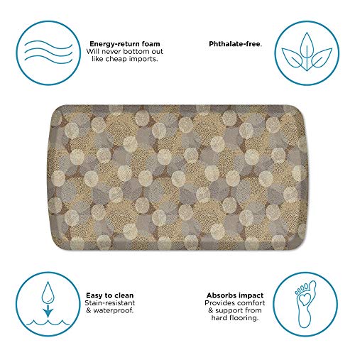 GelPro Elite Premier AntiFatigue Kitchen Comfort Floor Mat, 20×36″, Blossom Stone/Ivory Stain