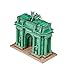 KERANOVA 358 Clever Paper 111 Piece Narva Triumphal Arch, St. Petersburg, Russia 3D Puzzle, 18.5 x 9 x 17.5 cm, 1/180 Scale, Multi Color