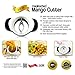 Magikuchen Stainless Steel Mango Cutter/Corer/De-Corer/Slicer/Wedger/Chopper/Divider/Peeler with Ergonomic strong Non-Slip Grip Handles and Sharp Blades for easy coring & cutting satisfaction!