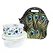 VIPbuy Waterproof Thermal Insulated Neoprene Lunch Bag Lunchboxes Container , 3D Bird Peacock Feather Pattern