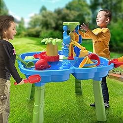 ConeWhale Sand Water Table for Toddlers, 4 in 1
