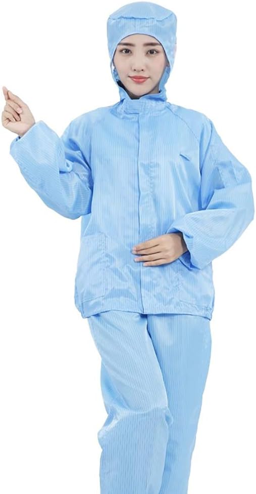 LTJY Intenst Protective Coverall with Hood,Antistatic Protection Reusable Isolation Gown - Dustproof Breathablel Protective Gown - Indoor Outdoor Lab Gown Coat for Men Women