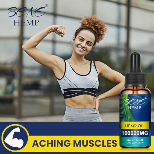 High Strength 100000mg Natural Oil, Premium Quality, Rich in Omega 3-6-9, Vitamin C & E, 100% Vegan, Non-GMO (60 ml (Pack of 1))