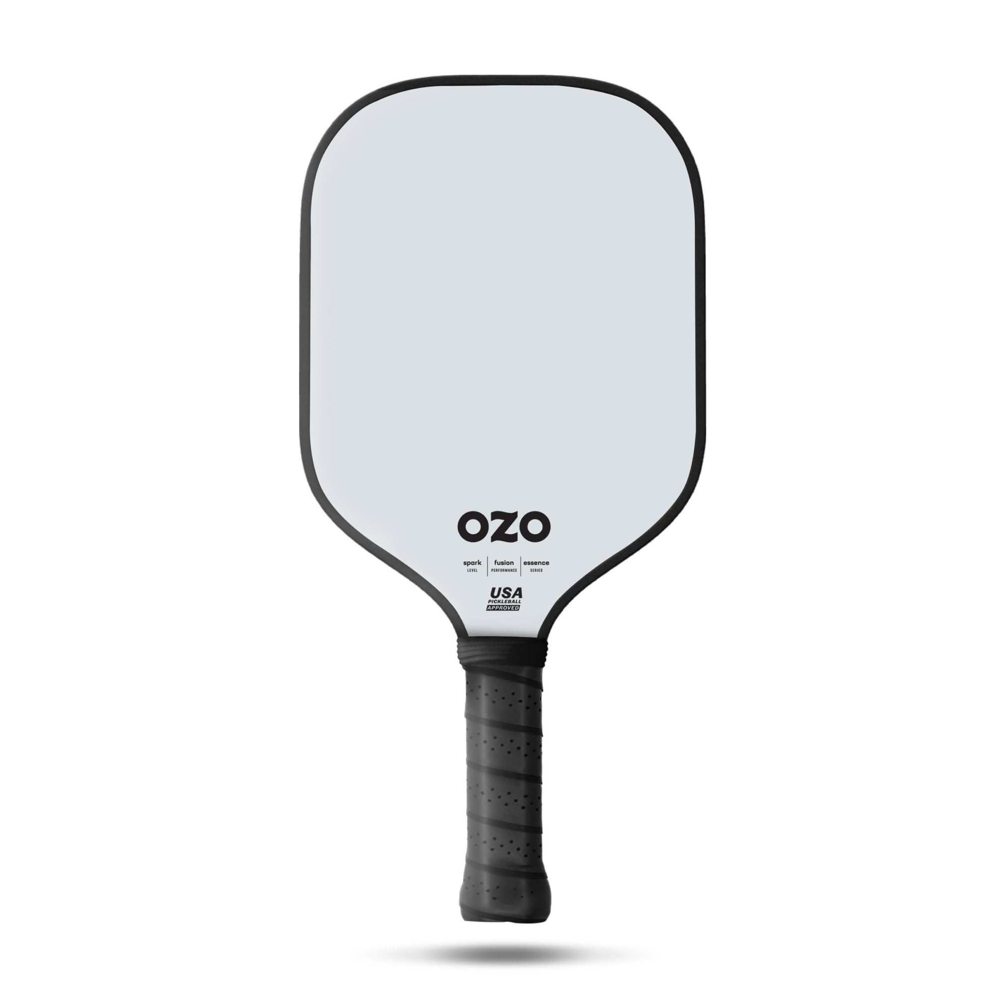 OZO Pickleball - Spark Beginner Hybrid Paddle - USAPA Approved Beginner Hybrid Paddle - Graphite Face Racket (Silver)