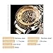 ALPS Men's Classic Luxury Skeleton Mechanical Hand Wind Stainless Steel Automatic Watch