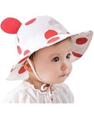 Baby Sun Protection Hat Adjustable Cotton Floral Summer Bucket Beach Baseball Cap for 0-3T