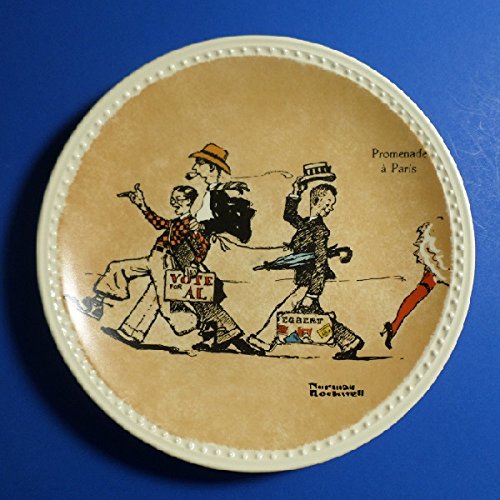 Edwin M Knowles China Company ** Rockwell on Tour "Promenade a Paris" (7.5") ** 84-R70-5.2
