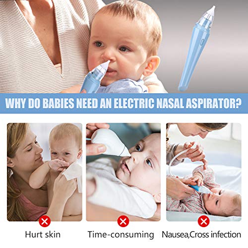 Baby Snot Sucker, Electric Nasal Aspirator Nose Cleaner Waterproof