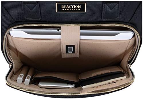 Kenneth Cole Reaction Women's Chelsea Collection 17" Chevron Quilted Softside 4-Wheel Spinner Underseater Carry-On Suitcase, Black 5 Kenneth Cole Reaction Women's Chelsea Collection 17" Chevron Quilted Softside 4-Wheel Spinner Underseater Carry-On Suitcase, Black
