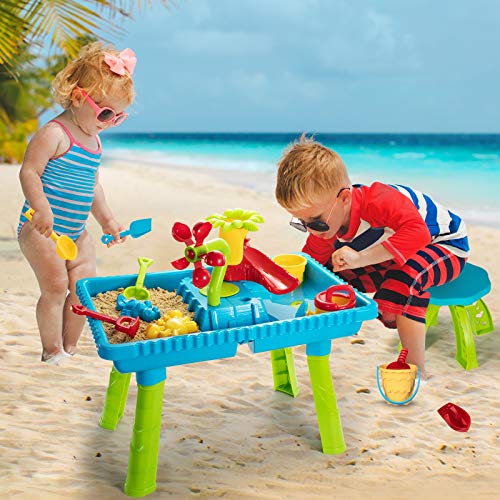 TEMI Sand Water Table Outdoor Toys Toddler Activity Table Sandbox Toy