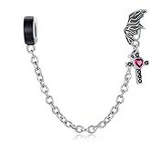 Clip Lock Spacer Stopper Charm Bead Love Heart Charm Bracelets for Women 925 Sterling Silver Safety Chain Charms for Pandora Bracelets
