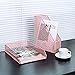 Delifox Office Suppliers 5 Piece Desktop Organizer Set Desk Accessories - Letter Tray, Mail Sorter, Sticky Note Holder, Pen Cup and Magazine Holder, Light Pink