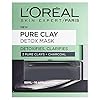 L'Oreal Paris Pure Clay Black Charcoal Detox Face Mask, Deep Cleansing Skin Care for All Skin Types 50 ml