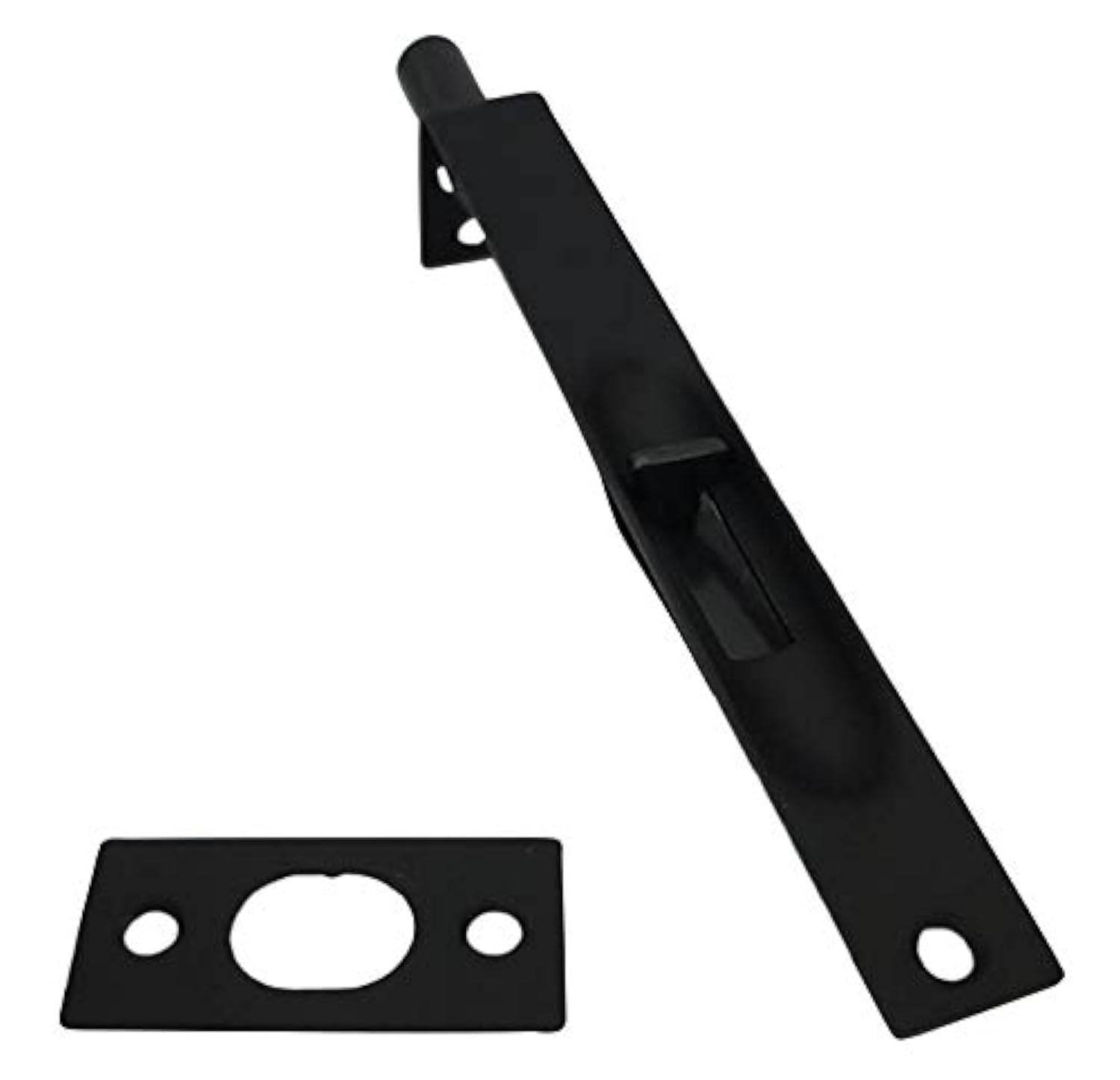 QCAA Solid Brass Flush Bolt, 6" or 7", Solid Brass (1pack(Square), Matte Black(6"))