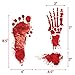 Key Largo Traders Bloody Footprints – Set of 50 Floor Clings - Includes Zombie Skeleton Werewolf Human Boot and Blood Splatter Decals for Halloween Party Decorations Supplies Props & Decor