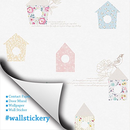 Wallstickery Paper prepasted Wallpaper for Wall Stickers self Adhesive Removable Peel and Stick Pattern Design DIY Interior Decorating Home Kitchen Bedroom WS-HWP-21620 1.64 ft by 9.84 ft