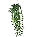 AKORD Atificial Fake Hanging Vine Plant Leaves Decoration, Fabric, Green, 90 x 40 x 10 cm