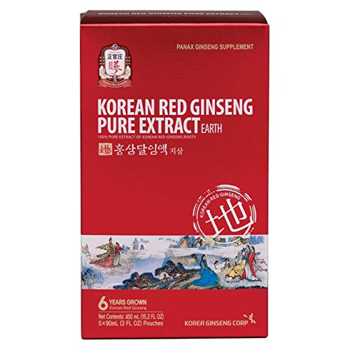 CheongKwanJang Korean Red Ginseng Pure Extract Earth | Korean Red Ginseng, Ginseng Extract, 100% Panax Ginseng Roots with Top 2% Premium Grade Ginseng | Boost Immune System, Energy, Stamina | 30 Count