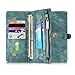Leather Wallet Phone Case Card Holder Detachable Magnetic Slim Case with Zipper Storage , Blue , For 5.5 inches (iPhone 6 Plus / 6S Plus)