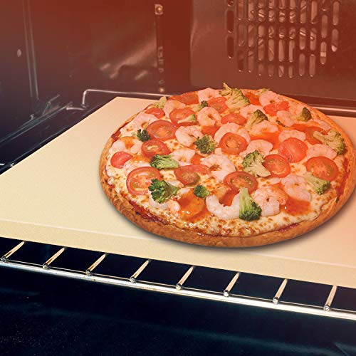 VIKEYHOME Pizza Stone, Heavy Duty Cordierite Pizza Grilling Stone,Baking Stone, Pizza Pan