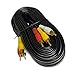 iMBAPrice 50FT RCA M/Mx3 Audio/Video Cable Gold Plated - Audio Video RCA Cable 50 feet primary