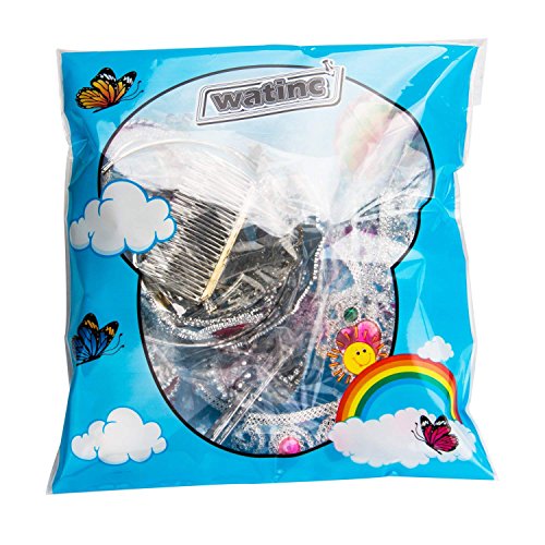 WATINC 54pcs Jewelry Toy,Girl's Jewelry Dress Up Play Set,Included Crowns, Necklaces,Wands, Rings,Earrings and Bracelets