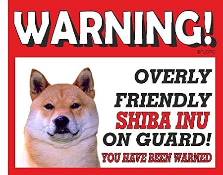 Shiba Inu Guard Dog Metal Sign 222 Amazoncouk Kitchen Home