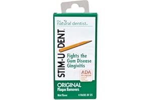 Stim-U-Dent Plaque Removers 6 Packs of 4x25 Picks/Pack (600 Picks) - Mint Flavor (Pack of 6)