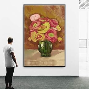 Framed Canvas Wall Art Flowers Canvas Prints Home Artwork Decoration for Living Room,Bedroom - 16x24 inches