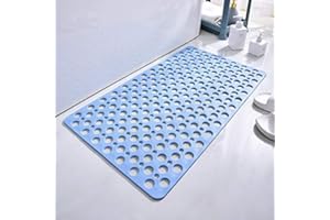 Casa and Beyond Shower Mat, Bathtub Mat Non Slip with Suction Cups and Drain Holes, Easy to Clean Soft Machine Washable, Show