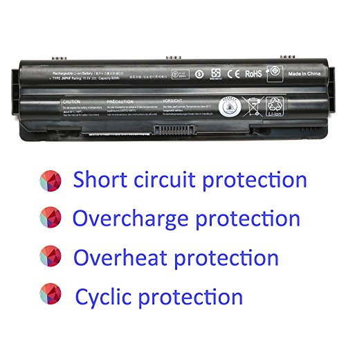 11.1V 90WH New Laptop Battery for Dell XPS 14 (L401X)/15 (L501X)/15 (L502x)/17 (L701X)/L702X ; Laptops Compatible P/N:312-1123 312-1127 453-10186 J70W7 JWPHF R795X WHXY3