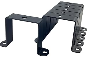 6 PCS 2.5x2.5" Square Pipe Tube Strap Clamps,2.5 inch metal u shaped bracket, steel u clamp bracket for mounting,Powder Coate