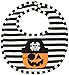 Mud Pie Baby-Boys Newborn Pumpkin Bib, Black/White, One Size