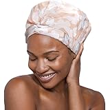 Kitsch Luxury Shower Cap for Women - Waterproof Shower Caps with Anti Slip Silicon Grip | Hair Cap for Shower for All Hair Ty