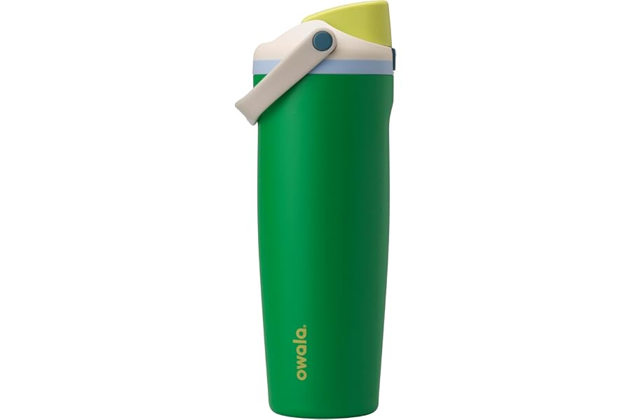 Owala FreeSip Sway Insulated Stainless Steel Water Bottle with Two-Way Spout, Built-In Straw and Bucket Handle, Made for Travel, School, and Sports, BPA Free, Leak Proof, 30 oz, Putting Green