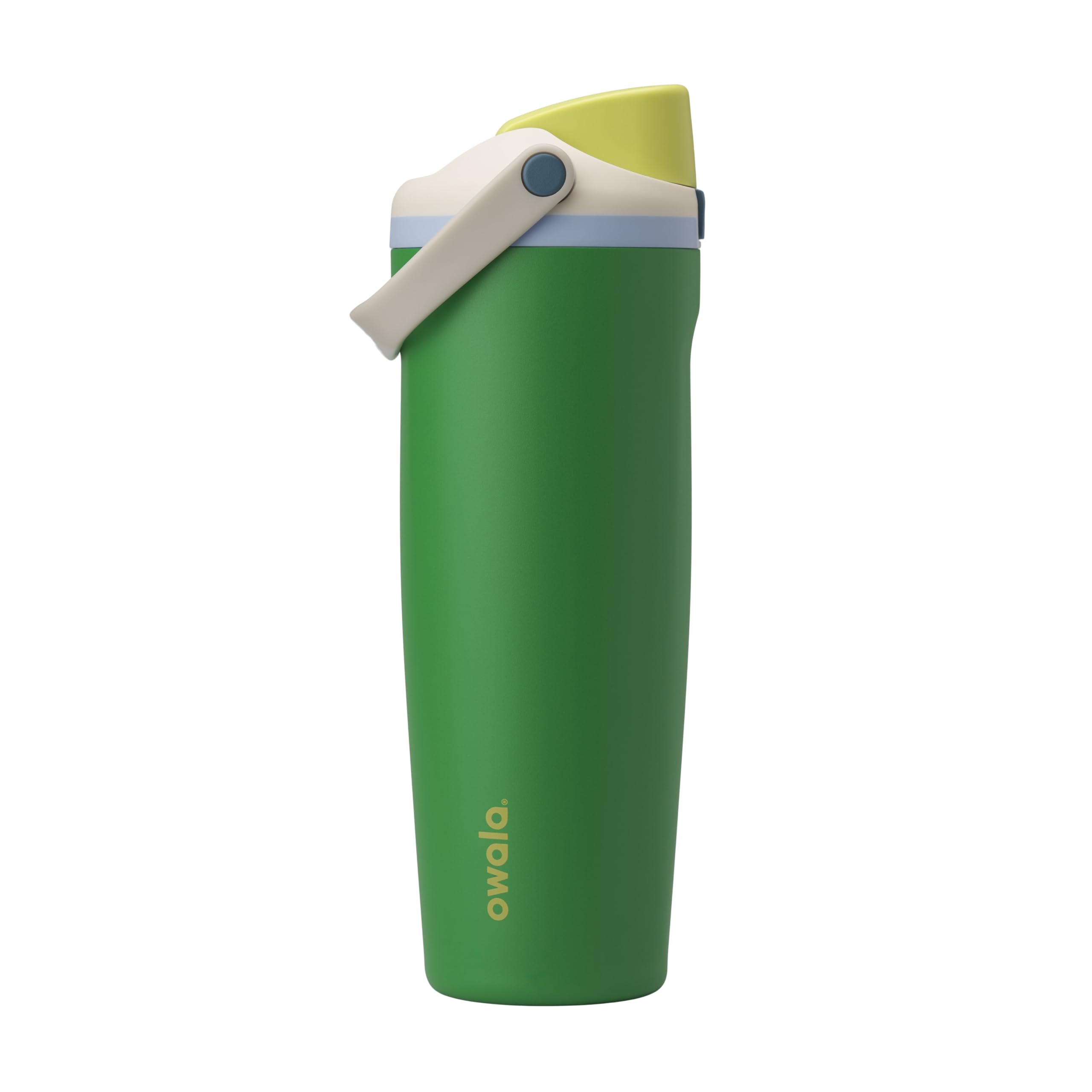 Photo 1 of Owala FreeSip Sway Insulated Stainless Steel Water Bottle with Two-Way Spout, Built-In Straw and Bucket Handle, Made for Travel, School, and Sports, 30oz, BPA Free, Leak Proof, Putting Green