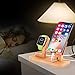 BENTOBEN 3-In-1 Charging Stand Hard PC (Not Wooden) Universal Nightstand Charging Dock Station for Apple Watch Series 4/3/2/1 iPhone XS Max XS XR X 8 7 6S 6 Plus SE 5S 5 Android Smartphone iPad Tablet