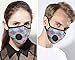 Muryobao Anti Pollution Mask Military Grade N99 Respirator Mask with Valve Replacement Filter Washable Cotton Anti Dust Mouth Mask for Men Women Trangle Strips