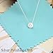 EVER FAITH 925 Sterling Silver 7MM Round Cubic Zirconia Bezel Setting Solitaire Pendant Necklace Clear