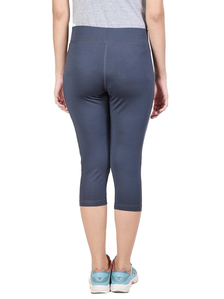 onesport women's polyester spandex jersey dark grey three forths(onsp13dg-p)