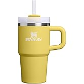 STANLEY Quencher H2.0 Tumbler with Handle and Straw 20 oz | Flowstate 3-Position Lid | Cup Holder Compatible for Travel | Insulated Stainless Steel Cup | BPA-Free | Daffodil