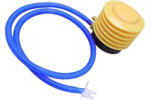 NULYLU Portable Plastic Foot Air Pump with Dual Nozzles for Balloon Inflation and Deflation Random Color